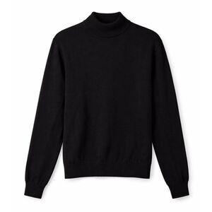 Pronto Uomo 100% Merino Wool Turtleneck Sweater XL Black Classic Minimalist Goth